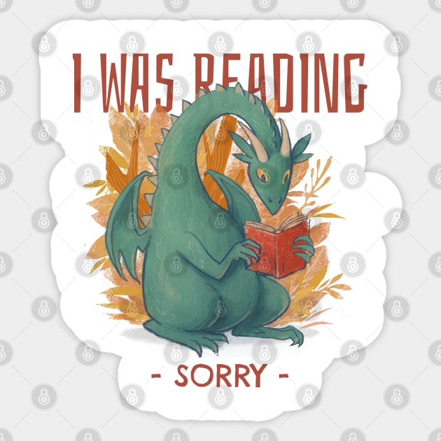 sorry i was reading, ya books, book obsessed Sticker by Bomberrie